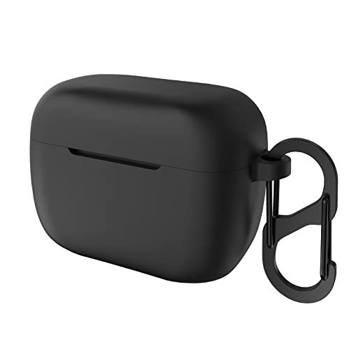 Geekria Silikon-Schutzhülle kompatibel mit Sennheiser CX 400BT True Wireless Ohrhörer, Kopfhörer-Skin Cover, Schutzhülle mit Schlüsselanhänger-Haken, Ladeanschluss zugänglich (schwarz) von GEEKRIA