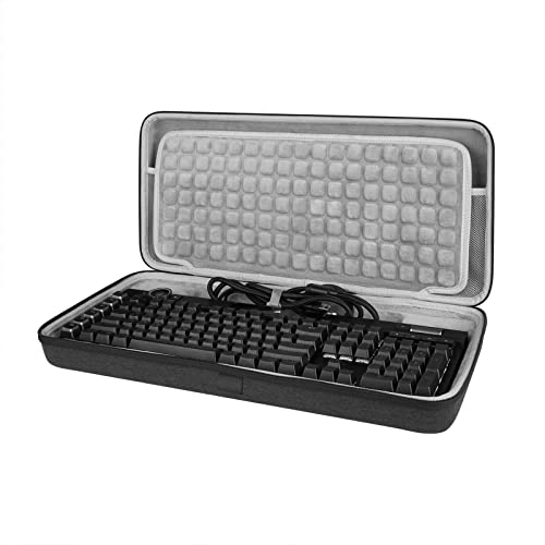 Geekria Tastaturhülle in voller Größe, Hartschalen-Reisetasche für Computer mit 104 ~ 108 Tasten, mechanisches Gaming, kabellose tragbare Tastatur, kompatibel mit Corsair K100 RGB Mechanical, K95 RGB von GEEKRIA