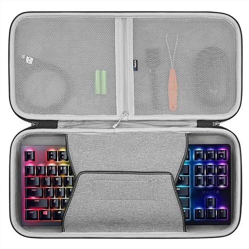 Geekria Tenkeyless TKL-Tastaturhülle,mit Handballenauflage-Stütztasche für kompakte mechanische Gaming-Tastatur mit 87 Tasten,kompatibel mit Razer Huntsman V2,BlackWidow TE Chroma v2,BlackWidow V3 von GEEKRIA