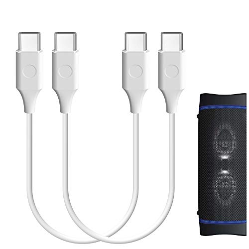 Geekria Typ-C-Ladekabel für Sony SRS-XB23, SRS-XB33, RS-XB43 / USB-C auf USB-C Ladekabel für Bluetooth-Lautsprecher (weiß, 2 Pack-3FT) von GEEKRIA