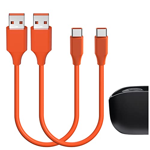 Geekria Typ-C-Ohrhörer, kurzes Ladekabel, kompatibel mit JBL Wave 100TWS, Tune 225TWS, 510BT, 225TWS, 220TWS, 130NC-Ladegerät, USB-zu-USB-C-Ersatz-Ladekabel (30 cm, 2 Stück) von GEEKRIA