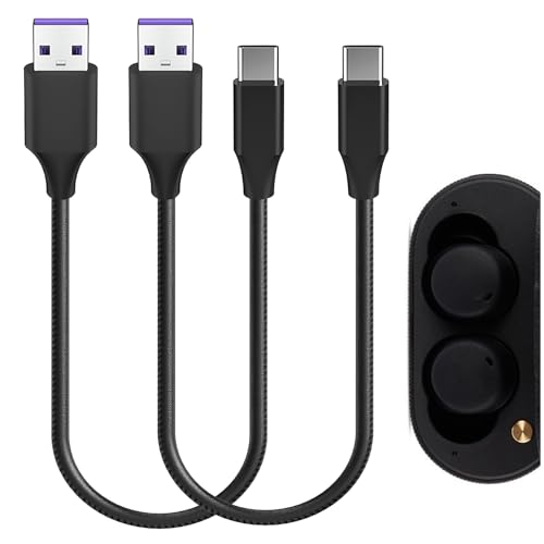 GEEKRIA USB-Ladekabel, kompatibel mit Marshall Minor III, Minor ANC, Mode II, MOTIF II ANC, Major V, Minor IV TWS Ohrhörern, 30 cm, 2 Stück von GEEKRIA