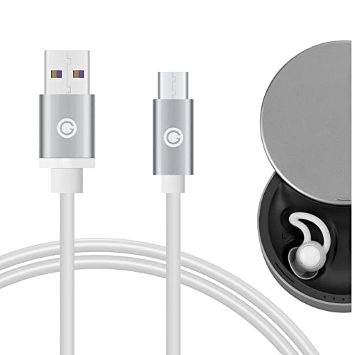 Geekria USB-Ohrhörer-Ladekabel, kompatibel mit Bose Sleepbuds, Sony WF-SP700N, JBL C100TWS Tune 220TWS, Philips TAT1205 Ladegerät, USB auf Micro-USB, Ersatz-Netzkabel (120 cm) von GEEKRIA