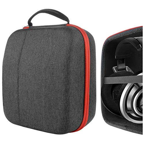 Geekria UltraShell Tasche für große Over-Ear-Kopfhörer, Ersatz-Schutz-Hartschalen-Reisetragetasche mit Kabelaufbewahrung, Kompatibel mit Beyerdynamic DT1990Pro, DT1770Pro (Drak Grey) von GEEKRIA