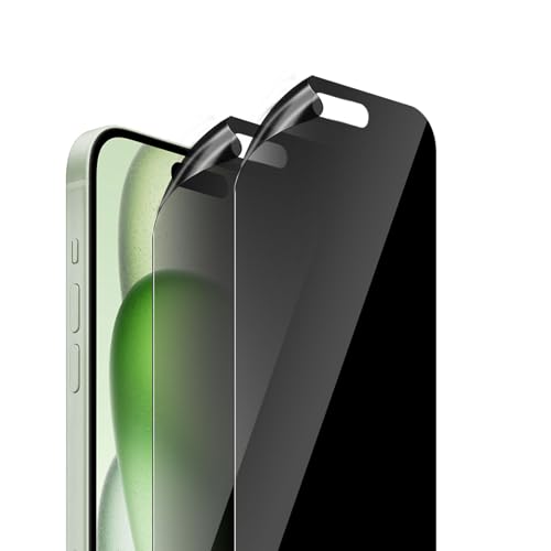 GEEMEE 2 Stück für iPhone 15 Plus Privacy Schutzfolie Displayschutz, Anti-Spähen Weich TPU Displayschutzfolie Blasenfreie Blickschutzfolie Anti-Spy Folie von GEEMEE