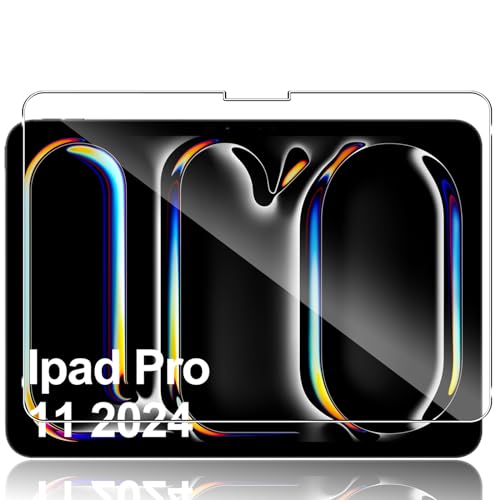 GEEMEE Schutzfolie für iPad Pro 11 Zoll 2024 für Panzerglas, 9H Härte Displayschutz Blasenfrei Folie Ultra Dünn Anti-Scratch Displayschutzfolie Panzerfolie für iPad Pro 11'' 2024 von GEEMEE