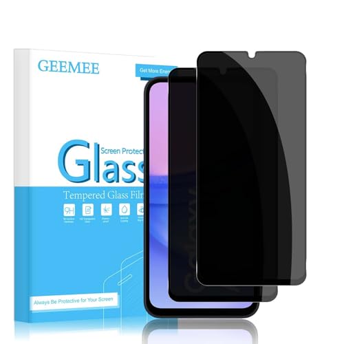 GEEMEE Sichtschutz Schutzfolie für Samsung Galaxy A15 5G/4G für Panzerglas, 2 Stück 9H Härte Blasenfreie Anti-Spähen Blickschutzfolie, Privacy Gehärtetem Glas Displayschutzfolie von GEEMEE