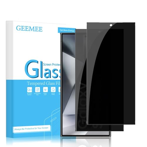 GEEMEE Sichtschutz Schutzfolie für Samsung Galaxy S24 Ultra für Panzerglas, 2 Stück 9H Härte Blasenfreie Anti-Spähen Blickschutzfolie, Privacy Gehärtetem Glas Displayschutzfolie von GEEMEE