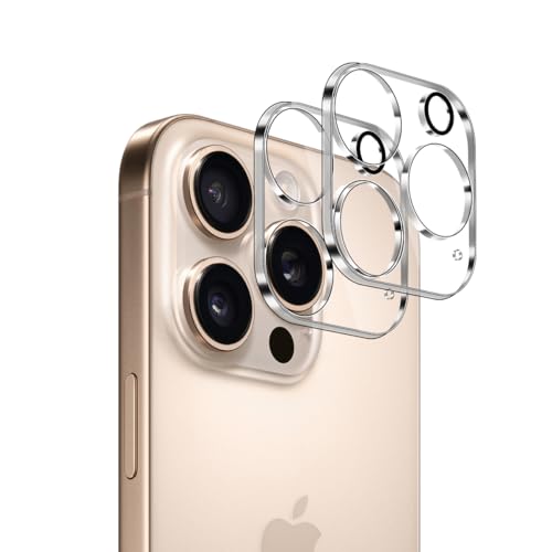 GEEMEE kompatible mit iPhone 16 Pro/iPhone 16 Pro Max Kameraschutz für Panzerglas, 2 Stück 9H Härte HD-Klare Anti- Kratzer Kamera Displayschutzfolie Blasenfrei Folie Gehärtetes Glas GEEMEE kompatible mit iPhone 16 Pro/iPhone 16 Pro Max Kameraschutz für Panzerglas, 2 Stück 9H Härte HD-Klare Anti- Kratzer Kamera Displayschutzfolie Blasenfrei Folie Gehärtetes Glas von GEEMEE