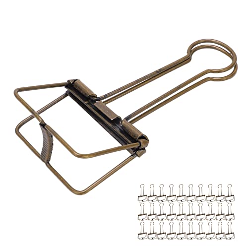 Goldbindemittel Clips, Metallbindemittel -Clips Bindemittel mit 30 Prozent für Notizen -Tickets Papiere (antike Bronze) von GEERYZHE