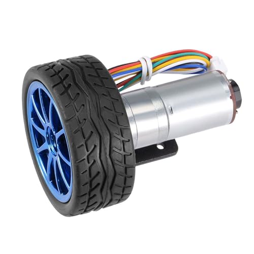 Modellmotor -Kit, DC 12V -Encoder -Zahnradmotor Mini Motor Kleiner DC Motor 65 -mm -Radkit Mikrogeschwindigkeitsreduzierung Motor Mini -Motor für Smart Car Roboter (Geschwindigkeit 60) von GEERYZHE