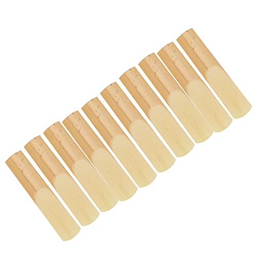 Tenor -Saxophon -Reeds 10PCS Musical Instrument Accessoires Altsaxophon -Schilfschilfs mit Plastischer Schutzabdeckung für Anfänger Holzfarbe von GEERYZHE