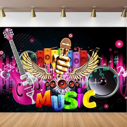 Fotografie Hintergrund Musik Karaoke Banner Für Lautsprecher Gitarre Mikrofon Hintergrund Glücklich Geburtstag Party Innen Dekor Poster 250x180CM Fotografie Hintergrund Musik Karaoke Banner Für Lautsprecher Gitarre Mikrofon Hintergrund Glücklich Geburtstag Party Innen Dekor Poster 250x180CM von GEGEGOzzL