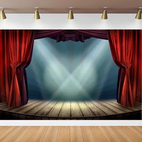 Theater Bühne Fotografie Hintergrund Rote Vorhänge Scheinwerfer Holzboden Festival Feier Hintergrund Portrait Shooting Poster 300x200CM Theater Bühne Fotografie Hintergrund Rote Vorhänge Scheinwerfer Holzboden Festival Feier Hintergrund Portrait Shooting Poster 300x200CM von GEGEGOzzL