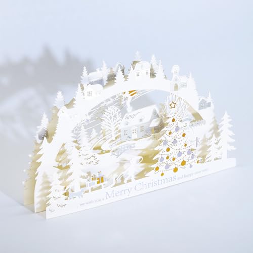 GEHENFRUCHT 3D Weihnachtskarten 3D Weihnachtsgrußkarte mit Umschlag, Geschenkkarte Weihnachten Pop up Weihnachtskarten Geschenk für Weihnachten, Chrismas (3D WeihnachtKarten D) von GEHENFRUCHT