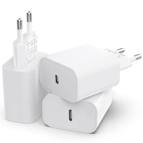 25W USB C Adapter, 3er Pack USB c ladegerät für iPhone 15 14 Plus Pro Max 13 12 11 SE, Pad，PD 3.0 iPhone schnellladegerät, Ladestecker iPhone Power Adapter USB stecker USB C Netzteil(Ohne Ladekabel) von GEJIN