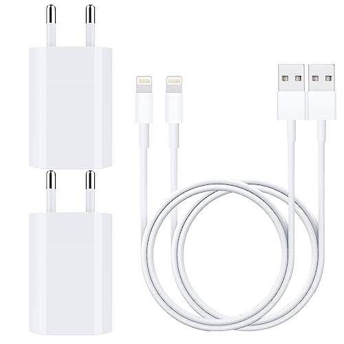 GEJIN USB Ladegerät, Ladekabel 1M/1M für iPhone Kabel USB Netzteil Datenkabel Ladeadapter für iPhone 12pro 12 11 Pro/XS Max/XR/X/8/8 Plus/7 von GEJIN