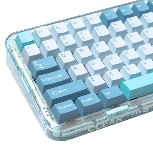 GEKUCAP Benutzerdefinierte blaue Shoko Tastenkappen 173 Tasten Double Shot Cherry Profil Tastenkappen Set mit 7u Leertaste Fit für 60% 65% 70% 75% 100% Cherry MX Switches mechanische Tastaturen von GEKUCAP