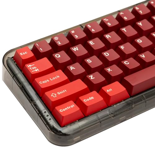 GEKUCAP Jamon Keycaps 173 Tasten Double Shot Cherry Profil Tastenkappen Custom Red PBT Tastenkappen Set mit Tastenabzieher für mechanische Tastatur Kompatibel mit 60%, 75%, 80%, 85%, 100% ANSI ISO von GEKUCAP