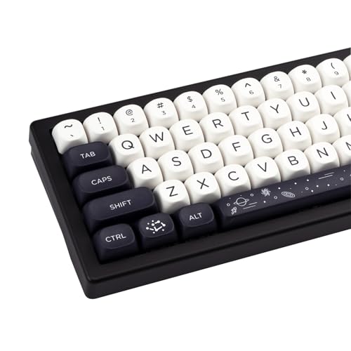 GEKUCAP MOA Keycaps 126 Tasten PBT Tastenkappen Farbstoff-Sublimation Custom Keyboard Key Caps Set für Cherry Gateron MX Switches Mechanische Tastaturen, Schwarz Weiß Space Theme Tastenkappen GEKUCAP MOA Keycaps 126 Tasten PBT Tastenkappen Farbstoff-Sublimation Custom Keyboard Key Caps Set für Cherry Gateron MX Switches Mechanische Tastaturen, Schwarz Weiß Space Theme Tastenkappen von GEKUCAP