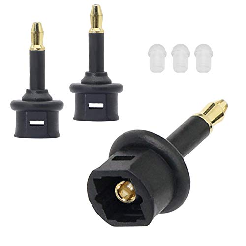 3,5 mm Mini-Toslink-Adapter, Buchse auf Klinkenstecker, digitaler Adapter, digitaler Glasfaser-Audio-Koppler, 3 Stück von GELRHONR