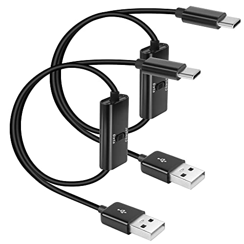 GELRHONR 1M USB-C-Kabel mit Ein/Aus-Schalter, unterstützt Datenübertragung und Stromversorgung für Typ-C-Geräte, nicht als Ein/Aus-Netzschalterkabel für LED-Streifen, USB-Lüfter -2Pack von GELRHONR