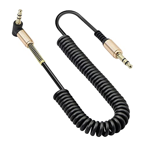 GELRHONR 3.5mm Spiralkabel,Aux Kabel Auto Klinkenkabel 90 Grad,3,5 mm Stecker auf 3,5 mm Stecker Auto-Zusatzaudiokabel Spiralkabel Cord GELRHONR 3.5mm Spiralkabel,Aux Kabel Auto Klinkenkabel 90 Grad,3,5 mm Stecker auf 3,5 mm Stecker Auto-Zusatzaudiokabel Spiralkabel Cord von GELRHONR