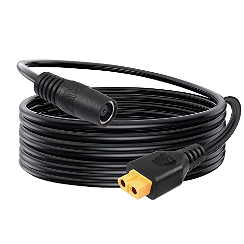 GELRHONR DC 8 mm auf XT60 Solarpanel-Adapter-Stromkabel, 14 AWG DC7909 auf XT60-Rundsteckverbinder-Klinkenkabel für Solargenerator, tragbares Kraftwerk und Solarpanel, 1 m (DC8mm Female) Black von GELRHONR