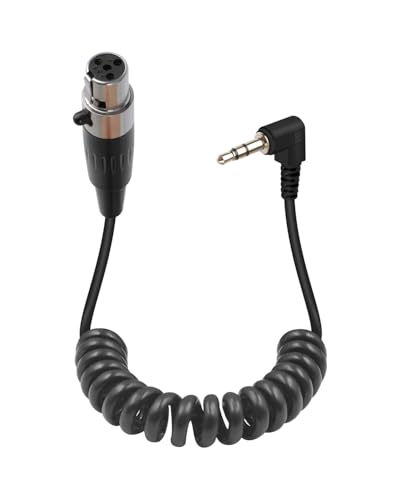 GELRHONR Mini 4Pin XLR Female to 3,5mm Stecker Spiralkabel, 90 Grad TRS Stereo Audio Kabel, Mini XLR Kabel Buchse Mikrofonkabel, auf Kamera Video,MP3,(50cm GELRHONR Mini 4Pin XLR Female to 3,5mm Stecker Spiralkabel, 90 Grad TRS Stereo Audio Kabel, Mini XLR Kabel Buchse Mikrofonkabel, auf Kamera Video,MP3,(50cm von GELRHONR