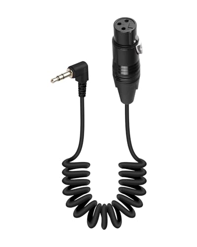 GELRHONR 3Pin Xlr Buchse to 3,5mm/1/8 Inch TRS Stecker Stereo Audio Spiralkabel,90 Grad XLR Kabel Buchse,für Laptop,MP3,Mikrofonkabel(50cm GELRHONR 3Pin Xlr Buchse to 3,5mm/1/8 Inch TRS Stecker Stereo Audio Spiralkabel,90 Grad XLR Kabel Buchse,für Laptop,MP3,Mikrofonkabel(50cm von GELRHONR