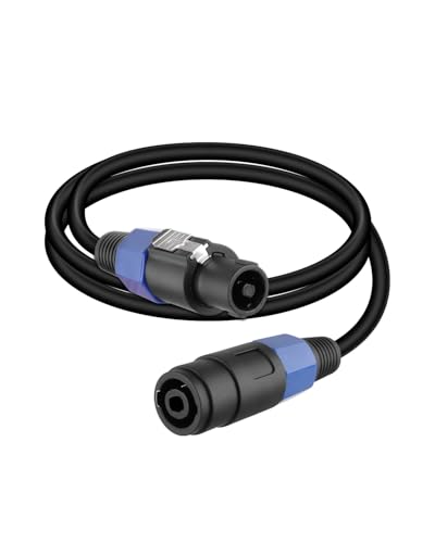 GELRHONR Speakon Stecker auf Buchse Lautsprecherkabel Bühne Audio Lock Design, Signal Stabilität Gürtelschloss (0.5M) von GELRHONR