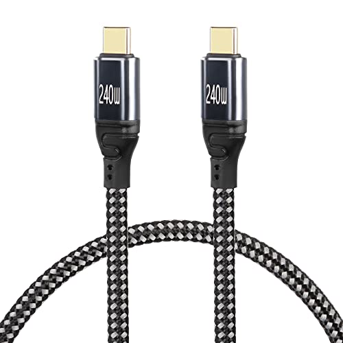 GELRHONR USB C auf USB C Kabel 240W, PD3,1 (48V 5A) USB Typ-C Schnellladekabel, USB 2,0 480 Mbps Datenübertragung, für Typ-C Laptop, Hub, Docking und mehr (0.5M/1.6Ft) von GELRHONR