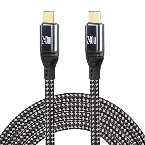 GELRHONR USB C auf USB C Kabel 240W, PD3,1 (48V 5A) USB Typ-C Schnellladekabel, USB 2,0 480 Mbps Datenübertragung, für Typ-C Laptop, Hub, Docking und mehr (3M/9.8Ft) von GELRHONR