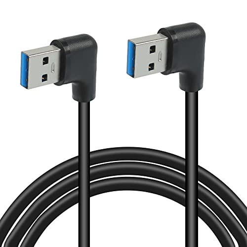 GELRHONR USB-auf-USB-Kabel, USB 3.0 A auf A-Stecker, doppelseitiges USB-Kabel, kompatibel mit Festplattengehäusen, DVD-Player, Laptop-Kühlung, 60 cm, Schwarz (links/links) von GELRHONR