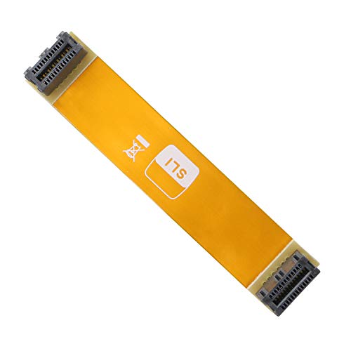 SLI Bridge 2-Wege, 10 cm, 26-polig, flexibles Grafikkarte, PCI-e Verbindungskabel für Dual Nvidia Grafikkarte, Crossfire Interconnect von GELRHONR