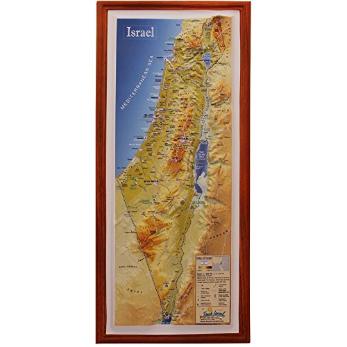 Raised Relief 3D Map of Israel (MEDIUM: 14.5" x 6.5") von GEMDRUZY