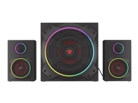 GENESIS Helium 800BT, 2.1 Kanäle, 60 W, Universal, Schwarz, Kabelgebunden, 2-Wege von GENESIS