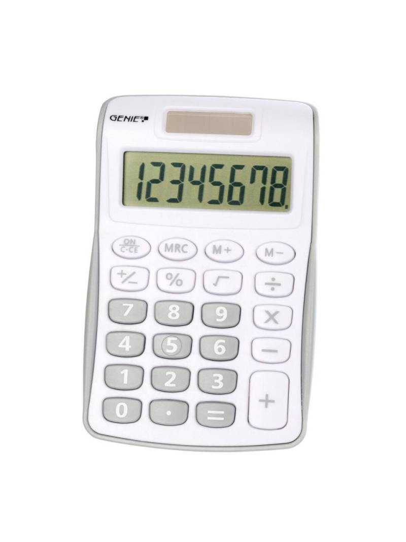GENIE Taschenrechner 120 S weiß/silber-grau von GENIE