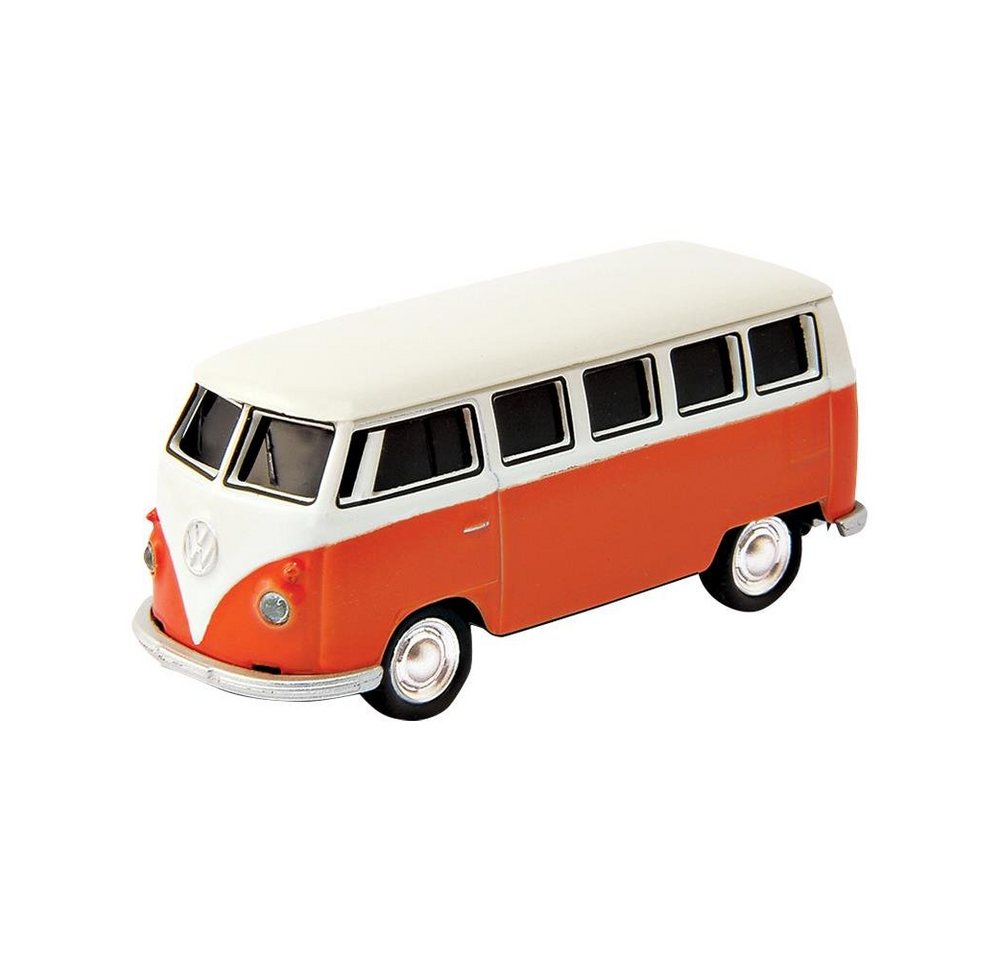 GENIE 32GB VW Bus" orange/weiß USB-Stick (Bully, Modellauto, Metall Scheinwerfer LED beleuchtet bewegliche Räder)" von GENIE