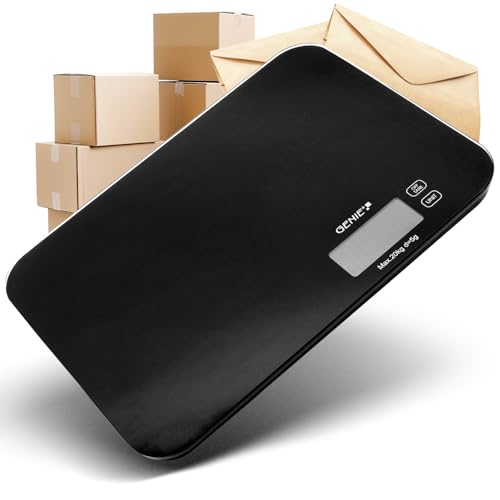 GENIE Paketwaage Briefwaage | Postwaage bis 20kg | Plattformwaage mit Tarrafunktion & LCD-Anzeige | Digitale Waage für Pakete & Briefe | Elektronische Waage | Kleine Waage für Versand & Haushalt von GENIE