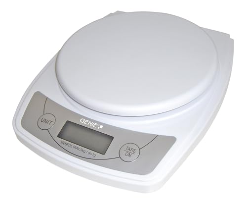 Genie 3606 EDS Digitale Briefwaage (von 1 g bis 5000 g; aus robustem Kunststoff; LCD Anzeige) weiÃŸ von GENIE