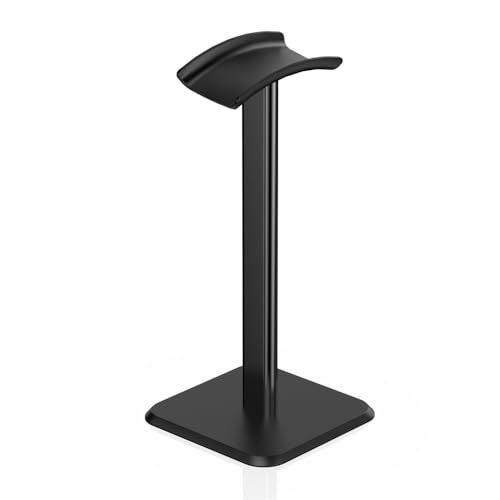 Ohr-Headset-Ständer, abnehmbarer Kopfhörer-Halter, Gaming-Headset-Halterung, Aluminiumlegierung, Kopfhörer-Display-Rack (schwarz) von GENODA