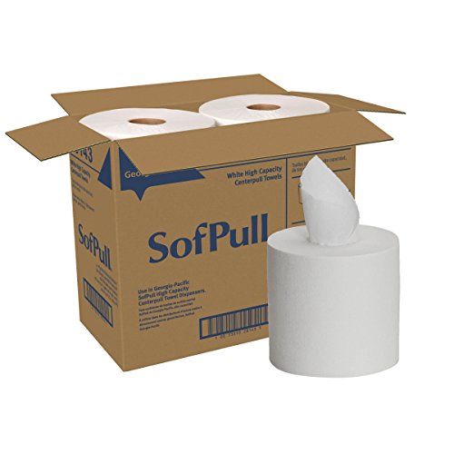 SofPull Centerpull Papierhandtücher von GP Pro (Georgia-Pacific), weiß, 28143, 567 Blatt pro Rolle, 4 Rollen pro Packung von GEORGIA-PACIFIC