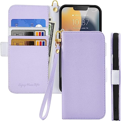 Tiyoo Flip Phone Case für iPhone X/iPhone XS, Premium Magnetische Wallet Case für Handyschutz, Litschi Muster PU Leder mit Kartenfächern & Handschlaufe, Stoßfeste Handyhülle für iPhone X/XS, Lavendel Tiyoo Flip Phone Case für iPhone X/iPhone XS, Premium Magnetische Wallet Case für Handyschutz, Litschi Muster PU Leder mit Kartenfächern & Handschlaufe, Stoßfeste Handyhülle für iPhone X/XS, Lavendel von GEPAS