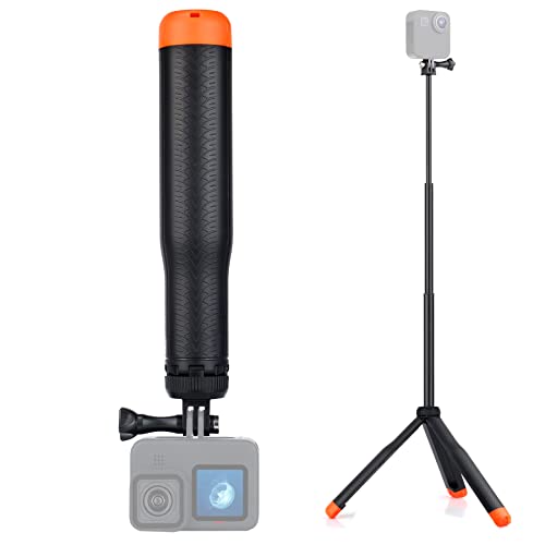 GEPULY Wasserdichtes Selfie-Stick, schwimmendes Handgriff-Stativ für GoPro Hero 11 10 9 8 7 6 5 4 3 2, Fusion, Max, Selfie-Stick, Stativständer von GEPULY