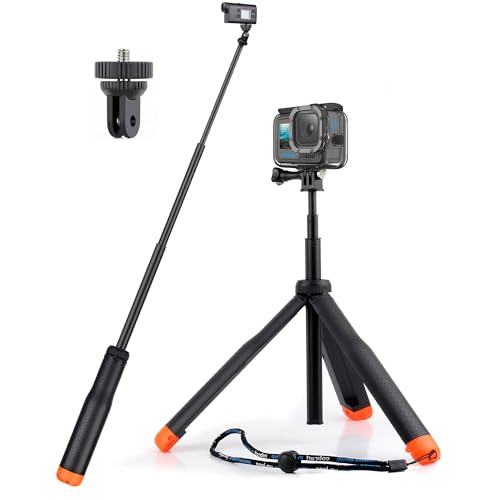 GEPULY Wasserdichtes Selfie-Stick, schwimmendes Handgriff-Stativ für GoPro Hero 11 10 9 8 7 6 5 4 3 2, Fusion, Max, Selfie-Stick, Stativständer GEPULY Wasserdichtes Selfie-Stick, schwimmendes Handgriff-Stativ für GoPro Hero 11 10 9 8 7 6 5 4 3 2, Fusion, Max, Selfie-Stick, Stativständer von GEPULY