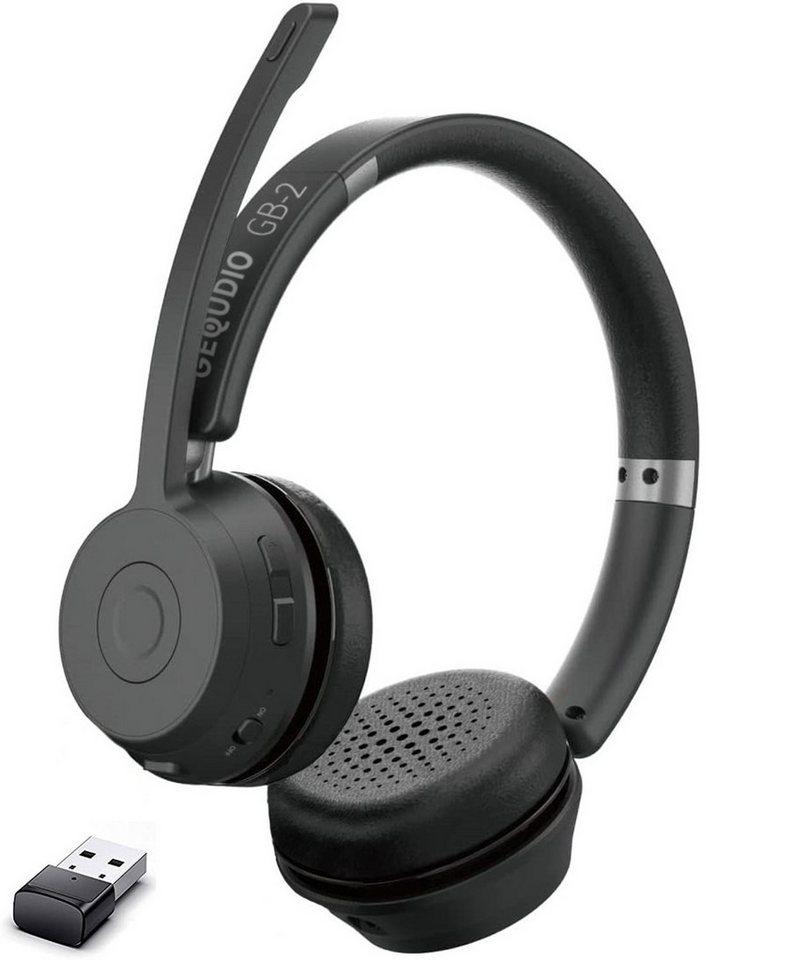 GEQUDIO GB-2 Bluetooth Wireless-Headset (Wireless Kopfhörer mit Mikrofon / USB-Adapter / Geräuschunterdrückung) von GEQUDIO