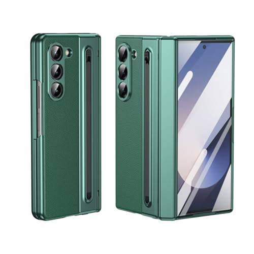 GERHGJUK Handy-Geldbörsenhülle 2024 Hülle, kompatibel mit Samsung Galaxy Z Fold 5, mit integriertem neuen kompakten S-Pen-Steckplatz, Displayschutzfolie, Schutzhülle der Folding-Serie mit Norma GERHGJUK Handy-Geldbörsenhülle 2024 Hülle, kompatibel mit Samsung Galaxy Z Fold 5, mit integriertem neuen kompakten S-Pen-Steckplatz, Displayschutzfolie, Schutzhülle der Folding-Serie mit Norma von GERHGJUK