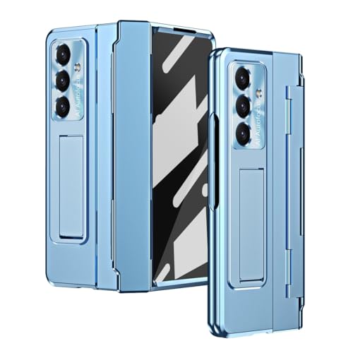 GERHGJUK Handy-Geldbörsenhülle Compatible with Samsung Galaxy Z Fold 7 Case Built-in Screen Protector & Hinge Protection Kickstand, Full-Body Shockproof Phone Case for Z Fold 7(Blue) von GERHGJUK