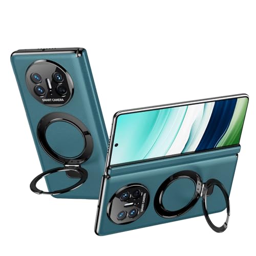 GERHGJUK Handy-Geldbörsenhülle Kompatibel mit Huawei Mate X5-Hülle mit verstellbarem Ständer, luxuriöse Lederhülle [integrierter Ständer] [Scharnierschutz] Stoßfestes und leichtes Design(Green) von GERHGJUK